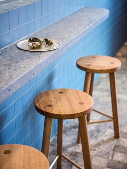 4"x4" Ceramic : Matte Blue (สีฟ้าผิวด้าน) / แผ่น