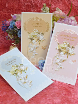 การ์ดแต่งงาน วินเทจหวานๆ 2 พับ