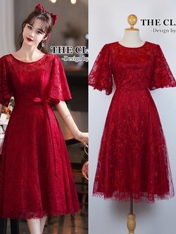 เดรสแฟชั่น เดรสแขนระบาย โบว์ผูกเอว ใช้ผ้าเนื้อดีหลายเนื้อผ้า หลายชั้น