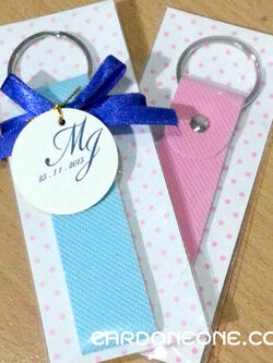 ของชำร่วยที่ใส่พวงกุญแจหนังเทียม