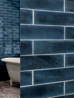 กระเบื้อง 3x12 นิ้ว รุ่น Gradient สีน้ำเงินเข้ม (Dark Blue)