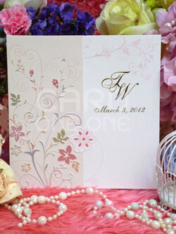 การ์ดแต่งงาน น่ารัก จัตุรัส 3 พับ