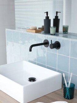 10x10 ซม. รุ่น Wavy สีบลูแอช (Blue Ash)