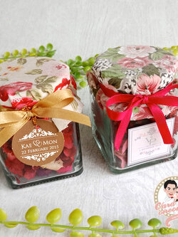 ของชำร่วยบุหงารำไปใส่ขวดโหลแก้ว