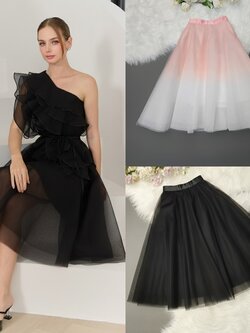 กระโปรงแฟชั่น กระโปรงบานทรงวงกลม ด้านในมีโครงช่วยให้กระโปรงบานสวย