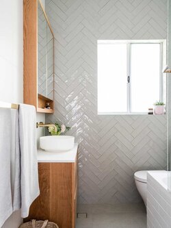 3"x12" Wavy : สีขาวขี้เถ้า (ASH) / แผ่น