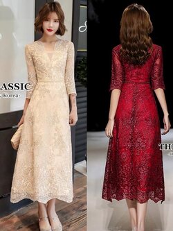 เดรสแฟชั่น ชุดยาวออกงาน ใช้ผ้าเนื้อดีปักลวยลายด้วยเลื่อมเล็กๆ ประกายเพชรระเอียดยิบทั้งตัว