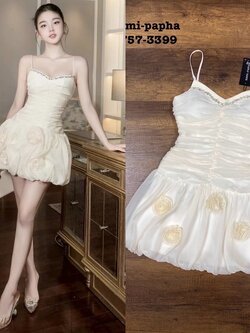 เดรสแฟชั่น ชุดเดรส สไตล์สาวเวียด สีชุดคือสวยลูกคุณหนูมากๆค่ะ