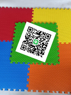 แผ่นยางปูพื้นจิ๊กซอ ขนาด 60 X 60 cm. ความหนา 10 มม.