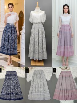 กระโปรงแฟชั่น กระโปรงจีบทวิสต์รอบตัว คัตติ้งเนี้ยบ มีตะขอและซิปซ่อน พร้อมซับในอย่างดี