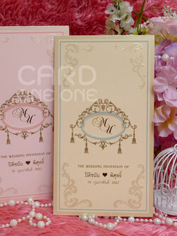 การ์ดแต่งงาน วินเทจหวานๆ แบบสอด