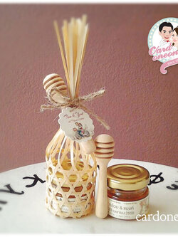 ของชำร่วยน้ำผึ้งหวาน ชะลอมพร้อมไม้ตักน้ำผึ้ง