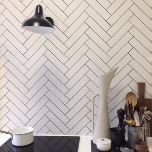 2"x8" Subway Ceramic สีขาว / FOR WALL