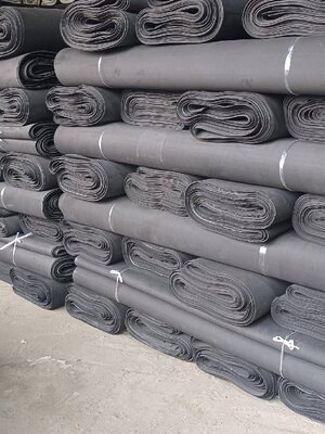 แผ่นยางกันกระแทกสีดำเรียบ หนา 2 มม.