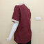 รหัส C7 : เสื้อแม่บ้านคอจีนแขนสั้นสีเลือดหมู/ครีม