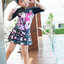 ฮ '' ( For Kids สำหรับเด็กอายุ 5-14 ปี ) Swimsuit for Girls My Little Pony บอดี้สูท เสื้อแขนสั้น กระโปรงกางเกงขาสั้น สีดำ มาพร้อมหมวกว่ายน้ำและถุงผ้า สุดน่ารัก ใส่สบาย ลิขสิทธิ์ฮาสโบแท้