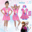 (For Kids) Swimsuit for Girls - Disney Frozen บอดี้สูท เสื้อแขนยาวกระโปรงกางเกง สีชมพู ชุดว่ายน้ำเด็กผู้หญิง เจ้าหญิงเอลซ่า ของแท้