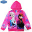 ( Size เด็ก 4-6-8-10 ปี ) Jacket Disney Frozen for Girl เสื้อแจ็คเก็ต เสื้อกันหนาว เด็กผู้หญิง สีชมพู รูดซิป มีหมวก(ฮู้ด)ใส่คลุมกันหนาว กันแดด ใส่สบาย ดิสนีย์แท้ ลิขสิทธิ์แท้