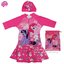 ฮ '' ( For Kids สำหรับเด็กอายุ 5-14 ปี ) Swimsuit for Girls My Little Pony บอดี้สูท เสื้อแขนสั้น กระโปรงกางเกงขาสั้น สีชมพู มาพร้อมหมวกว่ายน้ำและถุงผ้า สุดน่ารัก ใส่สบาย ลิขสิทธิ์ฮาสโบแท้