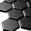 Hexagon 2" (โมเสคลายรังผึ้ง ขนาด 2 นิ้ว) : Matte Black (สีดำ /ด้าน) / แผ่น