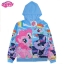 ฮ "สำหรับเด็กอายุ10-17 ปี" Jacket My Little Pony for Girl เสื้อแจ็คเก็ต เสื้อกันหนาว เด็กผู้หญิง สีฟ้า สกรีนลาย มายลิตเติ้ลโพนี่ รูดซิป มีหมวก(ฮู้ด) ใส่คลุมกันหนาว กันแดด ใส่สบาย ลิขสิทธิ์ฮาสโบแท้ โพนี่แท้