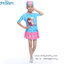 "( For Kids ) Swimsuit for Girls ชุดว่ายน้ำ Disney Frozen Elsa & Anna สีฟ้า เสื้อแขนสั้น กระโปรงสั้น ลายเจ้าหญิงอันนา เจ้าหญิงเอลซ่า ชุดว่ายน้ำเด็กผู้หญิง เจ้าหญิงดิสนีย์ ของแท้