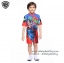 ( Swimsuit for Boy ) ชุดว่ายน้ำเด็กผู้ชาย Superman สีน้ำเงิน บอดี้สูท เสื้อแขนสั้นกางเกงขาสั้นสกรีนลาย ซุปเปอร์แมน มาพร้อมหมวกว่ายน้ำและถุงผ้า สุดเท่ห์ ใส่สบาย ลิขสิทธิ์แท้