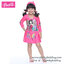 ( สำหรับเด็กอายุ 6เดือน-14 ปี ) Swimsuit for Girls ชุดว่ายน้ำ เด็กผู้หญิง Barbie สีชมพู บอดี้สูทเสื้อแขนยาว กระโปรง มาพร้อมหมวกว่ายน้ำ สุดน่ารัก ใส่สบาย ลิขสิทธิ์แท้