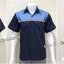 รหัส A103 : เสื้อช่างแขนสั้นแบบกรมอกฟ้าติดสะท้อนแสงเทา