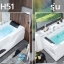 อ่างอาบน้ำเข้ามุมทรงสี่เหลี่ยม รุ่นH51 ขนาด1.50-1.85เมตร อ่างจากุชชี่ อ่างน้ำวน อ่างน้ำจากุซซี่ อ่างสปา อ่างอาบน้ำวน อ่างอาบน้ำ อ่างแช่น้ำ สุขภัณฑ์ อ่างอาบน้ำราคาถูก 1.50-1.85M Acrylic Skirted Corner Whirlpool Bathtub Hydro Massage Spa Jacuzzi (H51)