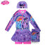 ฮ (สำหรับเด็กอายุ 6เดือน-14 ปี) Swimsuit for Girls ชุดว่ายน้ำ My Little Pony ชุดว่ายน้ำม้าโพนี่ บอดี้สูท เด็กผู้หญิง เสื้อแขนยาวกระโปรงกางเกง สีม่วง มาพร้อมหมวกว่ายน้ำและถุงผ้า สุดน่ารัก ใส่สบาย ลิขสิทธิ์ฮาสโบแท้ โพนี่แท้