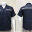 รหัส A143 : เสื้อช่างแขนสั้นแบบสามกระเป๋าสีกรมติดสะท้อนแสง