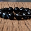 ++ Black Agate - แบล็คอาเกต สีดำทึบ ติดลายขาวเล็กน้อย เม็ดกลมขนาด 12 mm ++