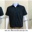 รหัส A90 : เสื้อช่างแขนสั้นแบบดำกุ้นน้ำเงิน