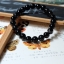 ++ Black Agate - แบล็คอาเกต สีดำทึบ ติดลายเล็กน้อย เม็ดกลมขนาด 8 mm ++