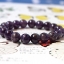 ++ Amethyst - อเมทิสต์ เม็ดกลม ขนาด 10 mm ร้อยด้วยเอ็นยืด ++