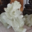 ปี่เซี๊ยะคู่ หินอ่อนหยกเขียว หางพวง ขนาดกว้าง 20 สูง 14 เซนติเมตร ( 1 คู่ )
