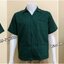 รหัส A84 : เสื้อช่างแขนสั้นแบบสามกระเป๋าสีเขียวล้วน