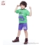 ฮ ( 3-4-5 ปี ) ชุดแฟนซี เด็กผู้ชาย Super Hero - The Avengers - The Hulk สีเขียว เสื้อแขนสั้น มีหมวก(ฮู้ด)มีไฟกระพริบตรงหน้าอก มีกระเป๋าตรงหน้าท้อง กางเกงขาสั้นสีน้ำเงิน ชุดสุดเท่ห์ใส่สบาย ลิขสิทธิ์แท้ (สำหรับเด็ก3-4-5 ปี)