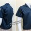 รหัส A44 : เสื้อช่างแขนสั้นแบบกระเป๋าเดียวเอวจั้มสีกรมท่าล้วน