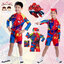 " ชุดว่ายน้ำ เด็กผู้ชาย บอดี้สูทแขนยาว กางเกงขาสั้น Swimsuit for Boys Spider-Man มาพร้อมหมวกว่ายน้ำและถุงผ้า สุดเท่ห์ ใส่สบาย ลิขสิทธิ์แท้