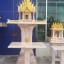 ศาลพระภูมิทรงปราสาท ขนาด ฐานกว้าง 126ซม คู่ศาลตายาย ลงทอง