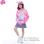 ฮ " ( Jacket My Little Pony เสื้อแจ็คเก็ต เสื้อกันหนาว แขนยาว เด็กผู้หญิงสีชมพูอ่อน สกรีนลายมายลิตเติ้ลโพนี่ รูดซิป มีหมวก(ฮู้ด) ใส่คลุมกันหนาว กันแดด ใส่สบาย ลิขสิทธิ์ฮาสโบแท้ โพนี่แท้