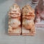 ปี่เซี๊ยะคู่ ยาว50เซนติเมตร กว้าง20เซนติเมตร หินอ่อนสีส้ม