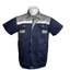 เสื้อช็อปแขนสั้นสีทูโทนสีดำเทาติดสะท้อนแสง