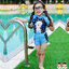 ฮ "( For Kids ) Swimsuit for Girls ชุดว่ายน้ำ Disney Frozen Elsa & Anna สีฟ้่า เสื้อแขนสั้น กางเกงขาสั้น ลายเจ้าหญิงอันนา เจ้าหญิงเอลซ่า พร้อมหมวกว่ายน้ำและหมวกเดินชายหาด เจ้าหญิงดิสนีย์ ของแท้