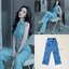 ชุดเซทแฟชั่น Set jeans 2 ชิ้น ยีนส์แต่งลายในตัวสวยเก๋มาก ยีนส์เนื้อนิ่มไม่หนักมากใส่สบาย สีอ่อน/เข้ม